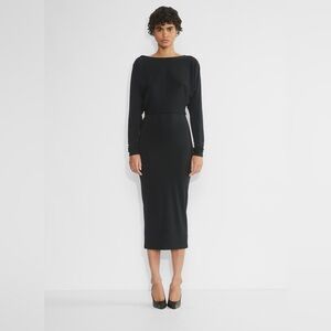 Aritzia Elegant Black Midi Dress
